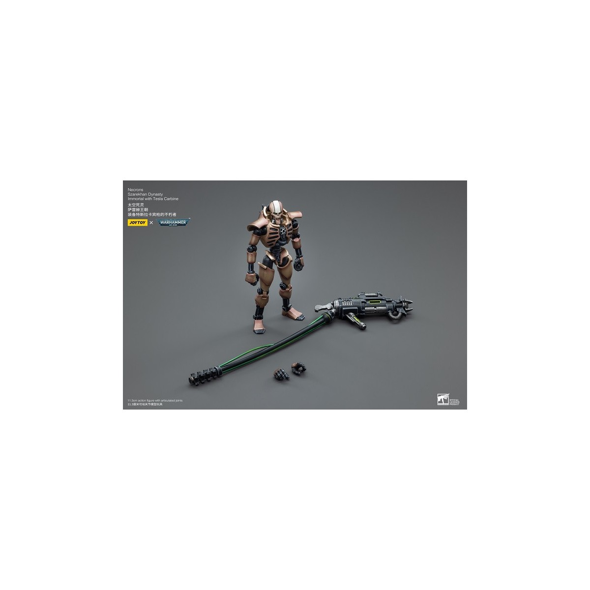 JoyToy Necrons - Necrones Dinastía Szarekhan Inmortal con Carabina Tesla pack 1/18 - Warhammer 40K