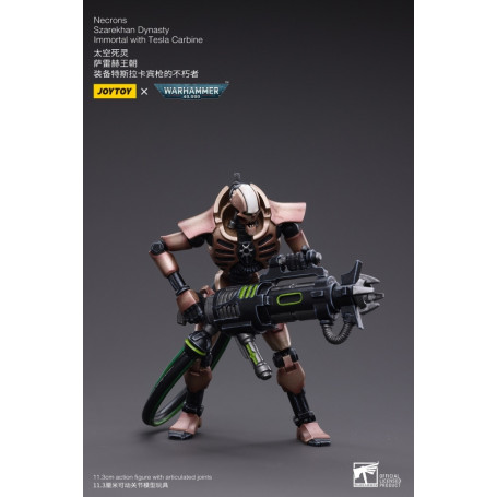 JoyToy Necrons - Necrones Dinastía Szarekhan Inmortal con Carabina Tesla pack 1/18 - Warhammer 40K