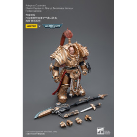 JoyToy Marines Espaciales - Adeptus Custodes Escudo-Capitán en Allarus Terminator Armadura Hydon Seronis 1/18 - Warhammer 40K