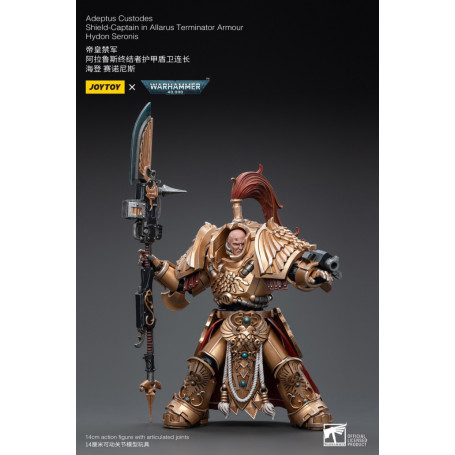 JoyToy Marines Espaciales - Adeptus Custodes Escudo-Capitán en Allarus Terminator Armadura Hydon Seronis 1/18 - Warhammer 40K
