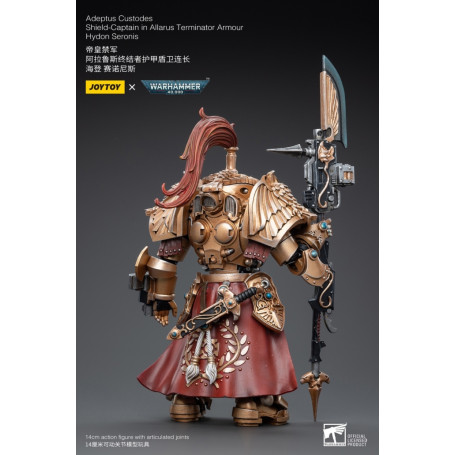 JoyToy Marines Espaciales - Adeptus Custodes Escudo-Capitán en Allarus Terminator Armadura Hydon Seronis 1/18 - Warhammer 40K