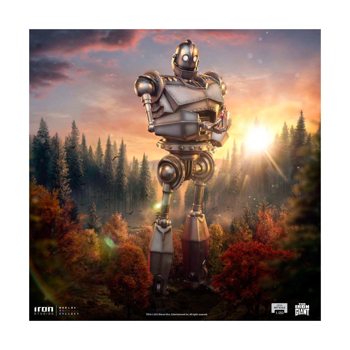 Iron Studios - Half Art Scale 1/20 - El Gigante de Hierro y Hogarth Hughes Estatuilla