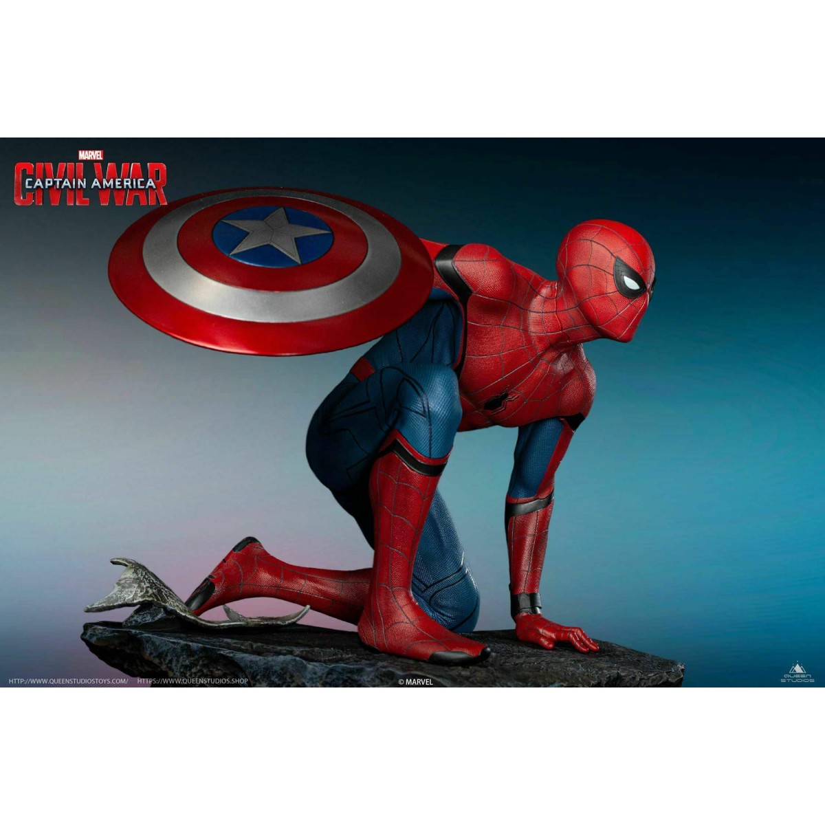 Queen Studios - Spider-Man 1/4 estatua Edición Normal - Capitán América: Civil War