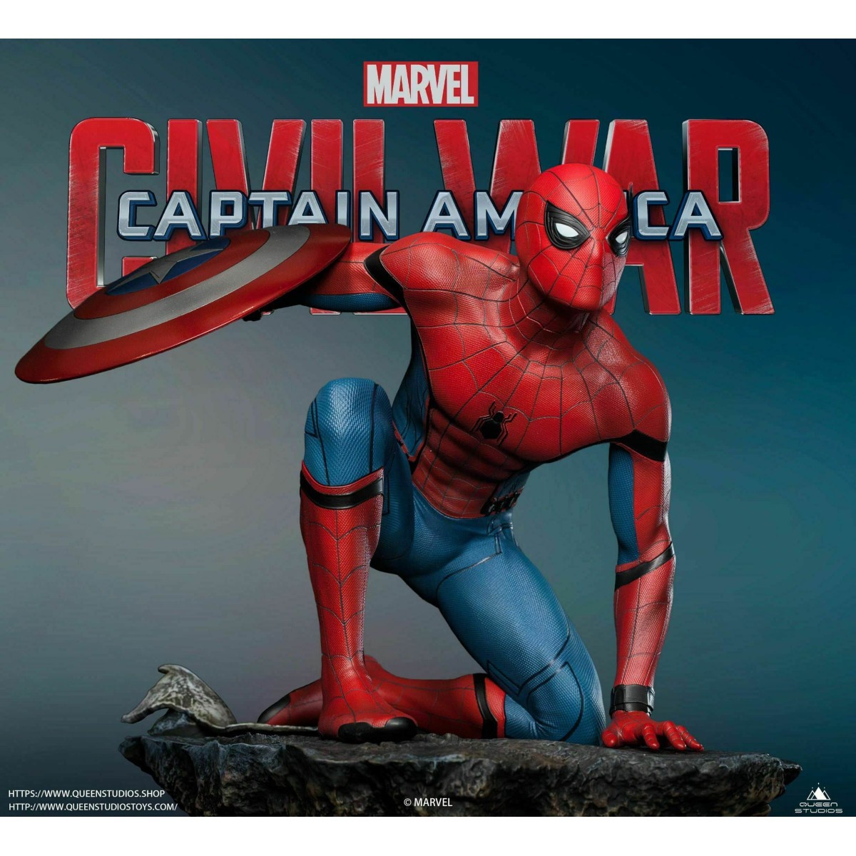 Queen Studios - Spider-Man 1/4 estatua Edición Normal - Capitán América: Civil War