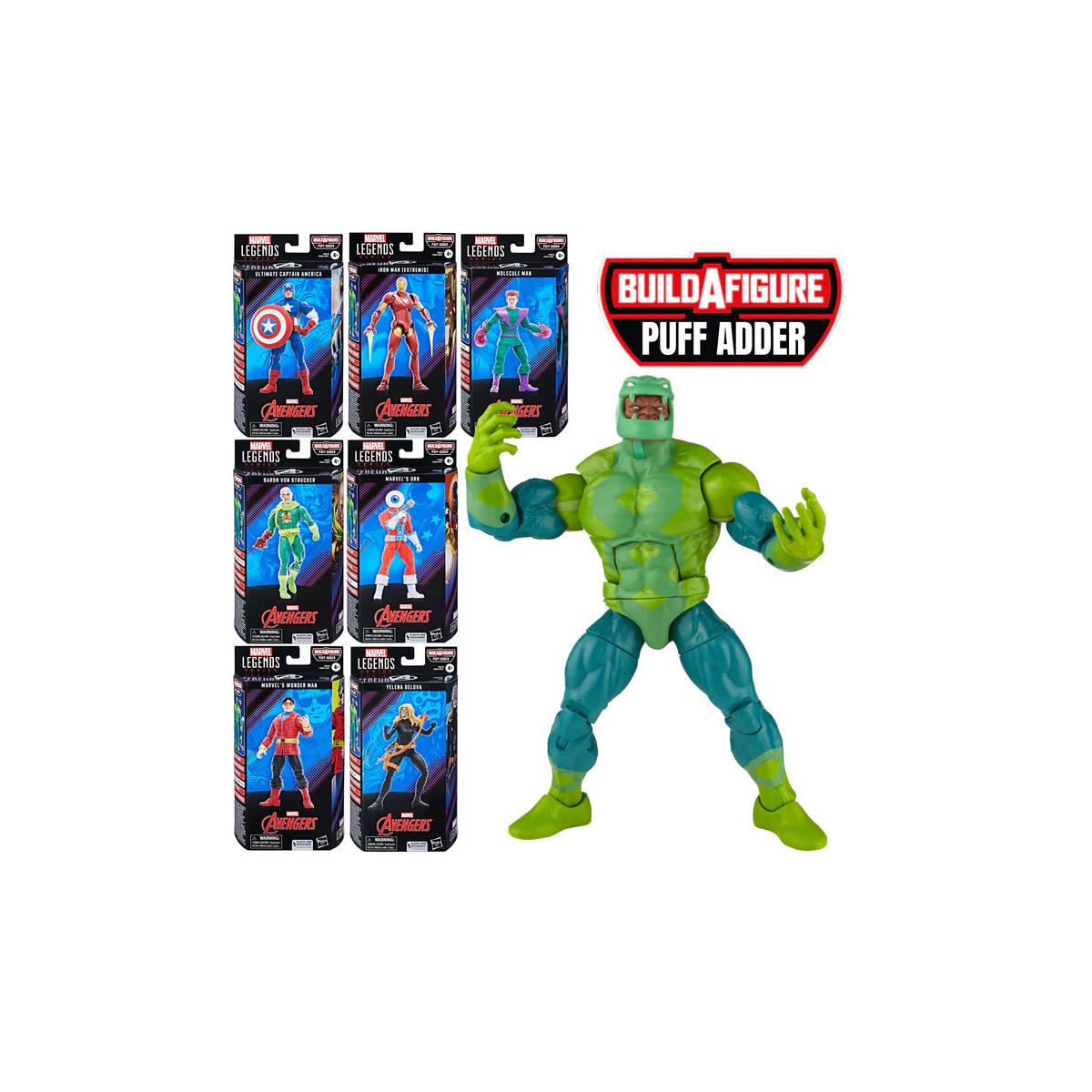 Marvel Legends - PUFF ADDER WAVE - The Avengers Classic Comic - set de 7 figuras