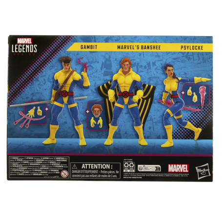 Marvel Legends Series - BANSHEE, GAMBIT & PSYLOCKE Uniforme Jim Lee - The Uncanny X-Men 3 Pack