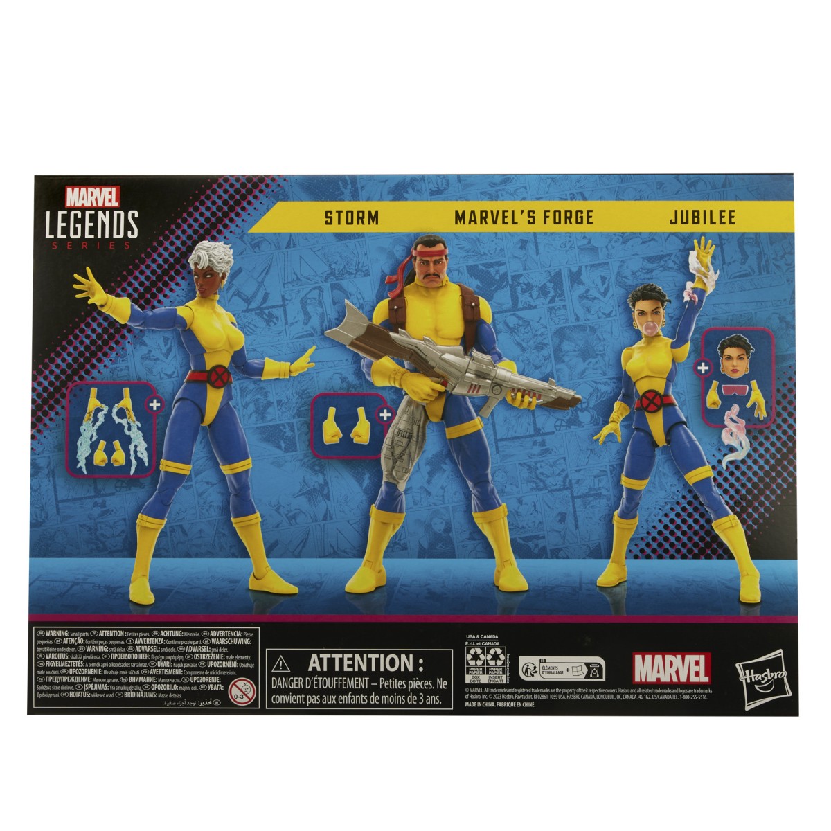 Marvel Legends Series - FORJA, TORMENTA Y JUBILEE Uniforme Jim Lee - The Uncanny X-Men 3 Pack
