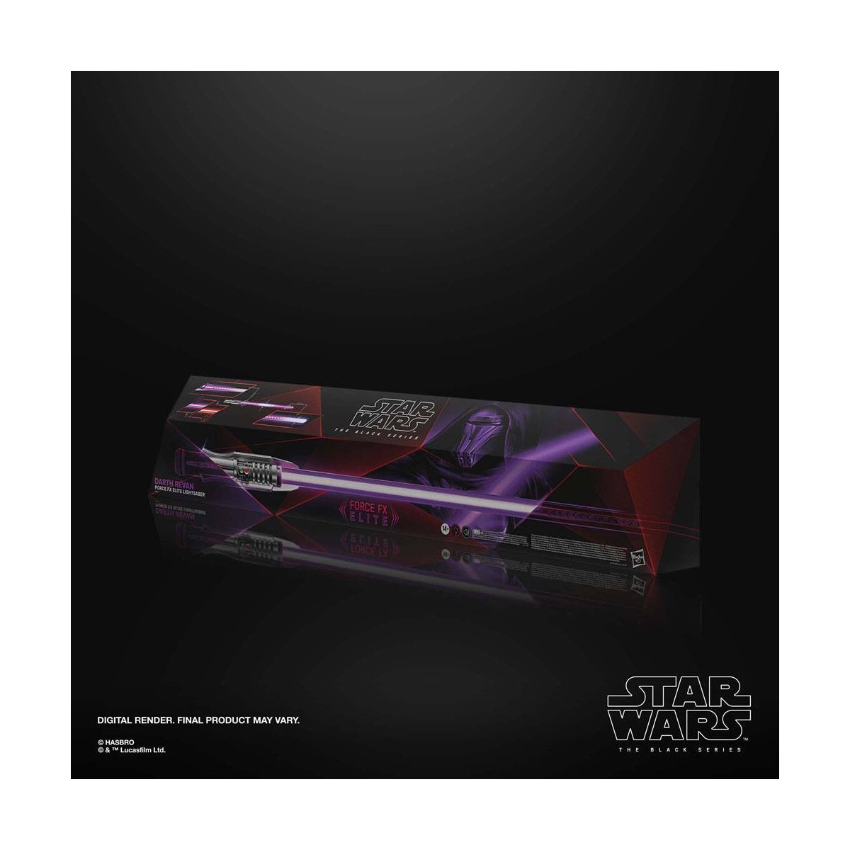 Hasbro - Sable láser Darth Revan Force Fx - Negro Serie Réplica Elite
