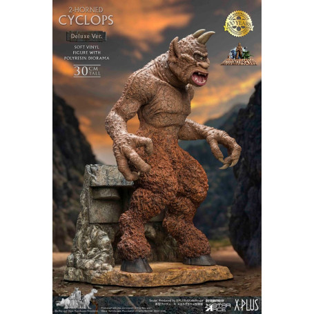 Star ace - Ray Harryhausens Horned Cyclops Deluxe Version - El Séptimo Viaje de Simbad estatuilla de vinilo blando.