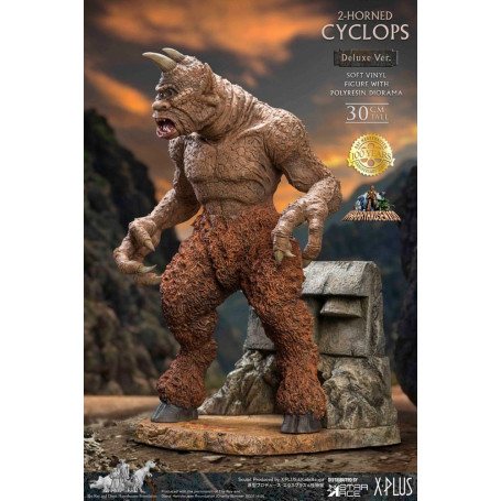 Star ace - Ray Harryhausens Horned Cyclops Deluxe Version - El Séptimo Viaje de Simbad estatuilla de vinilo blando.
