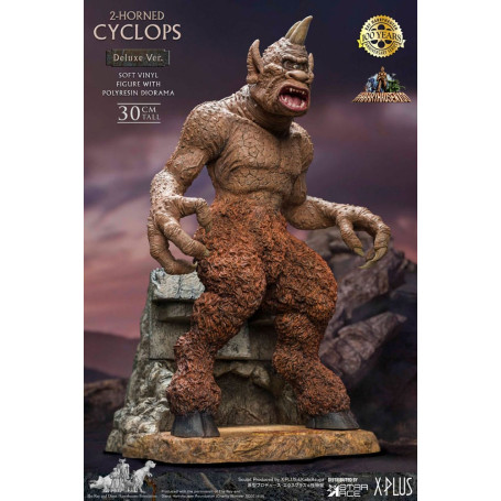 Star ace - Ray Harryhausens Horned Cyclops Deluxe Version - El Séptimo Viaje de Simbad estatuilla de vinilo blando.