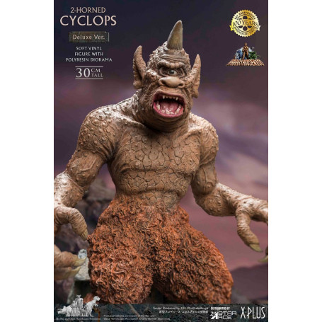 Star ace - Ray Harryhausens Horned Cyclops Deluxe Version - El Séptimo Viaje de Simbad estatuilla de vinilo blando.
