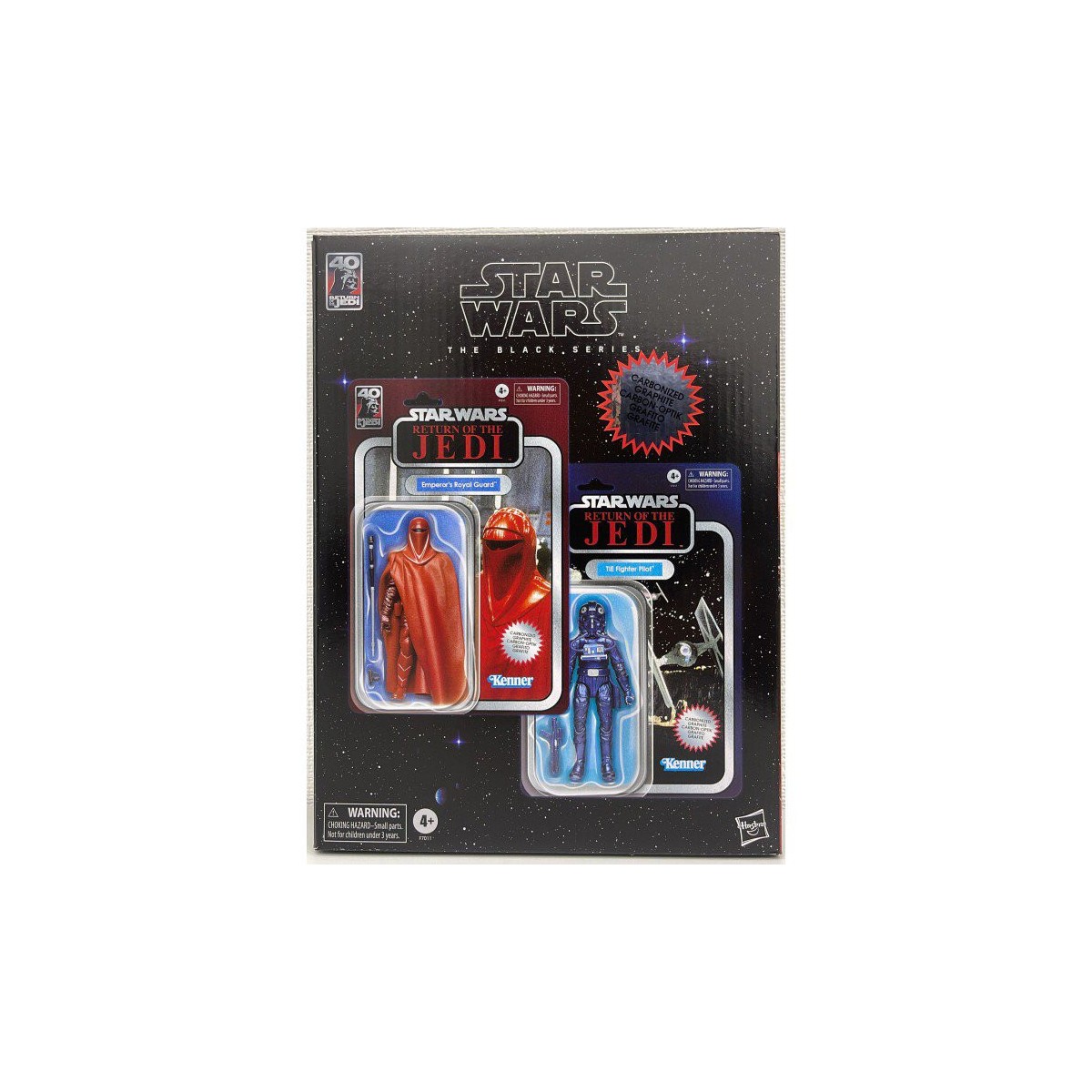 Star Wars La Serie Negra Carbonizada - Guardia Real del Emperador y Piloto de TIE Fighter 2-Pack - 40º Aniversario ROTJ