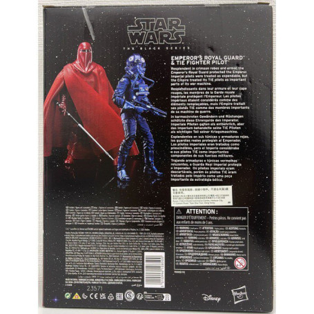 Star Wars La Serie Negra Carbonizada - Guardia Real del Emperador y Piloto de TIE Fighter 2-Pack - 40º Aniversario ROTJ