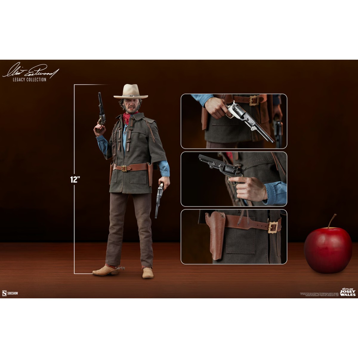 Sideshow - El forajido Josey Wales - Figura Forajido 1/6 - Clint Eastwood Legacy Collection