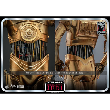 Hot Toys Star Wars - C-3PO MMS 1/6 - El Retorno del Jedi 40 Aniversario