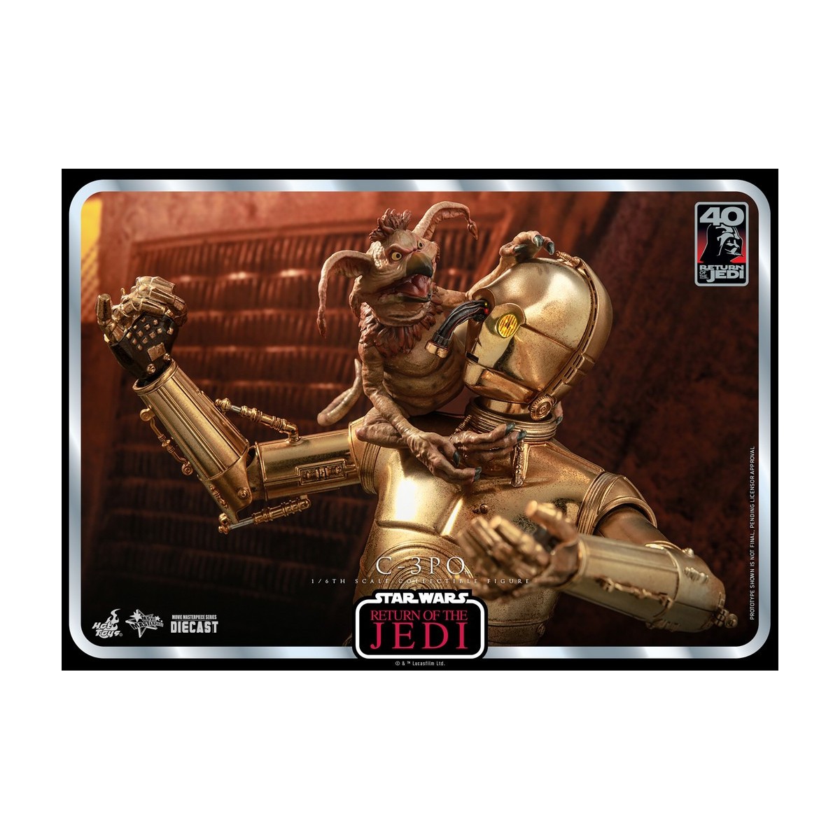 Hot Toys Star Wars - C-3PO MMS 1/6 - El Retorno del Jedi 40 Aniversario