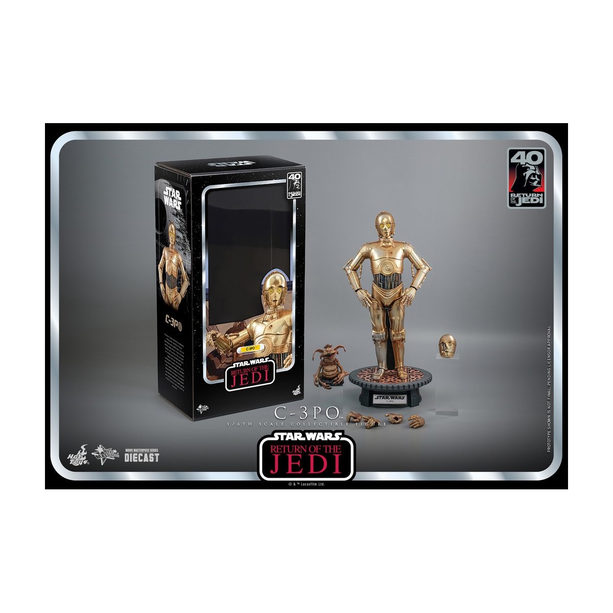 Hot Toys Star Wars - C-3PO MMS 1/6 - El Retorno del Jedi 40 Aniversario