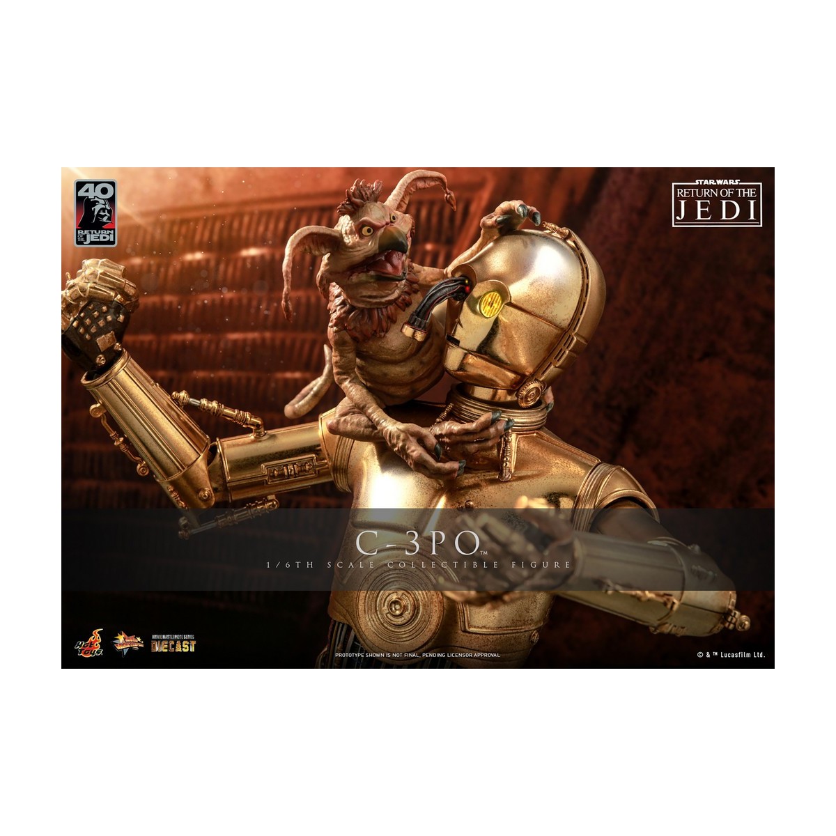 Hot Toys Star Wars - C-3PO MMS 1/6 - El Retorno del Jedi 40 Aniversario