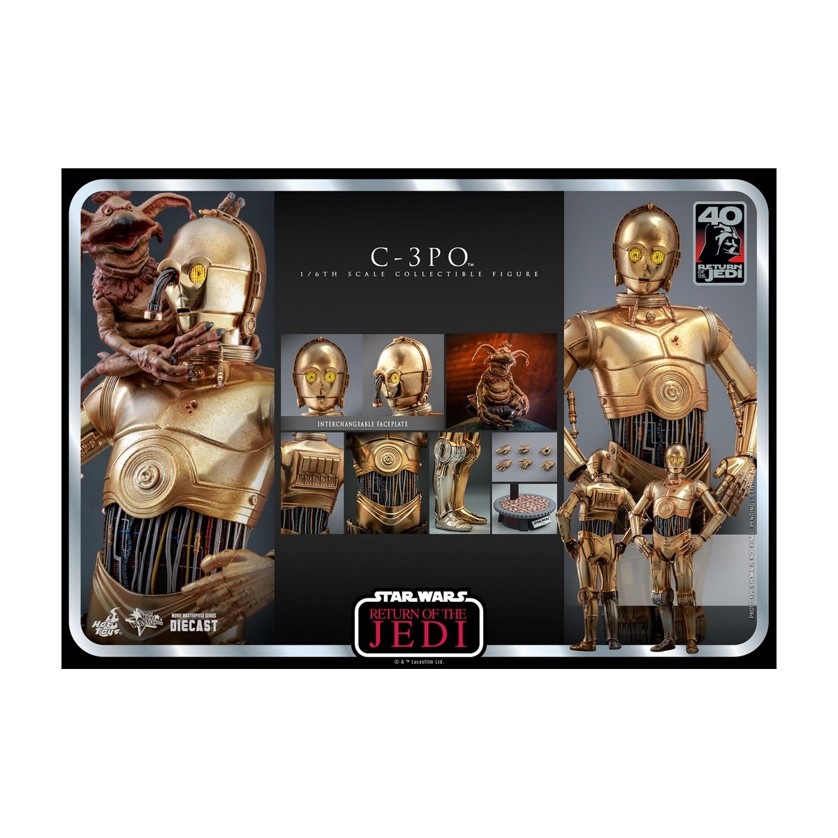 Hot Toys Star Wars - C-3PO MMS 1/6 - El Retorno del Jedi 40 Aniversario
