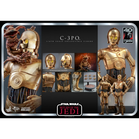 Hot Toys Star Wars - C-3PO MMS 1/6 - El Retorno del Jedi 40 Aniversario