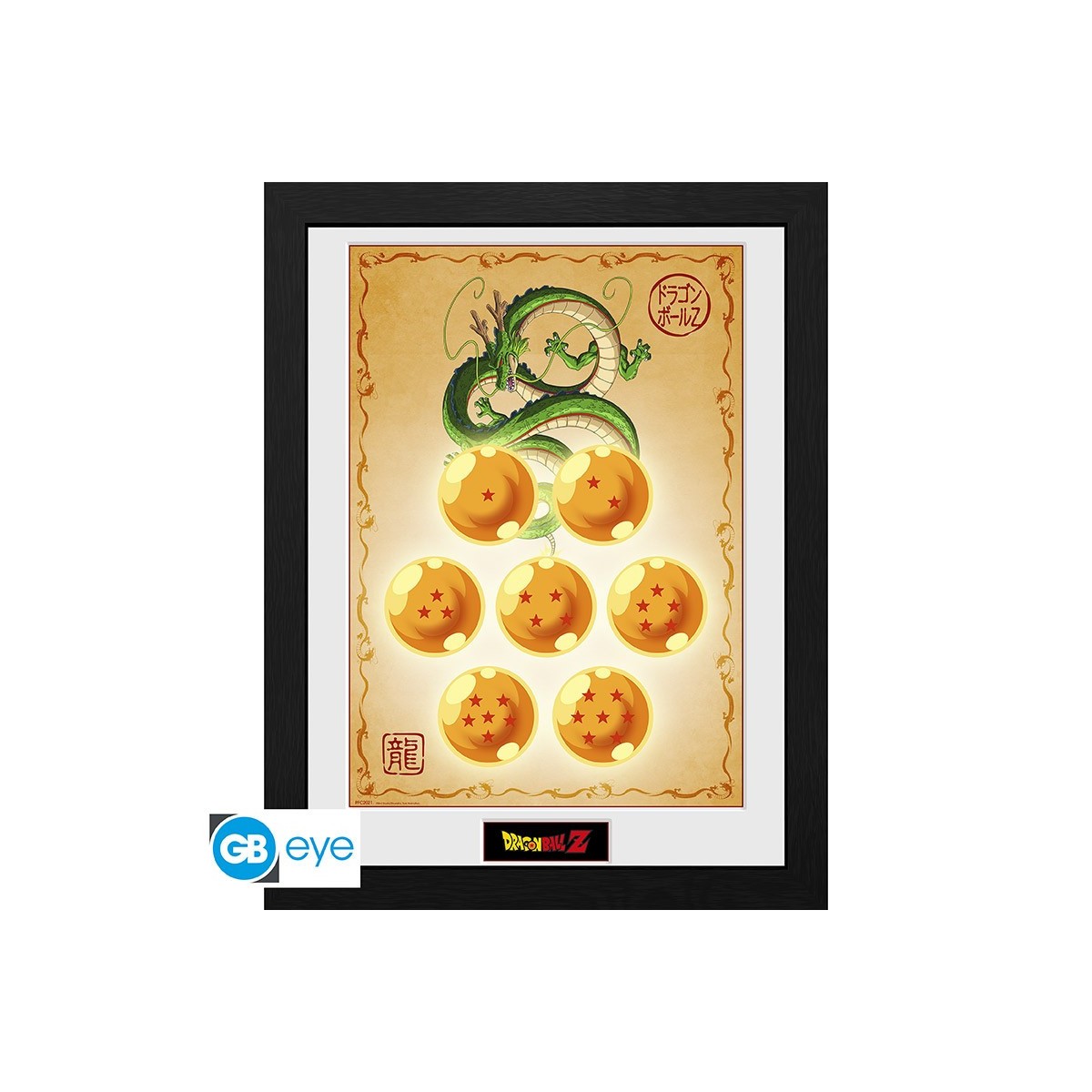 ABYstyle - Dragon Ball Z - Lámina enmarcada "Bolas de Dragón y Shenron" (30x40)