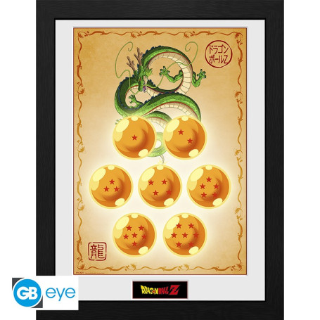 ABYstyle - Dragon Ball Z - Lámina enmarcada "Bolas de Dragón y Shenron" (30x40)