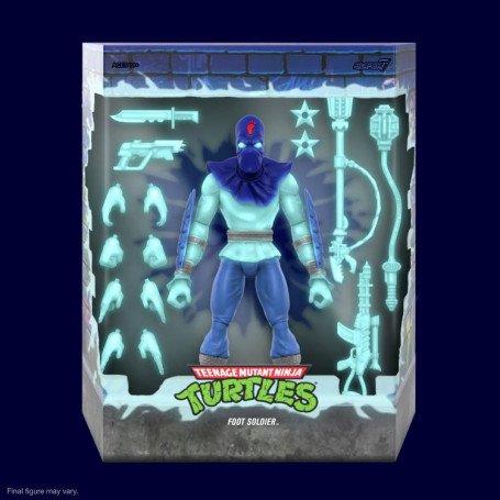 Super 7 - TMNT Ultimates GLOW-IN-THE-DARK FOOT SOLDIER Exclusivo - Teenage Mutant Ninja Turtles