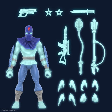 Super 7 - TMNT Ultimates GLOW-IN-THE-DARK FOOT SOLDIER Exclusivo - Teenage Mutant Ninja Turtles