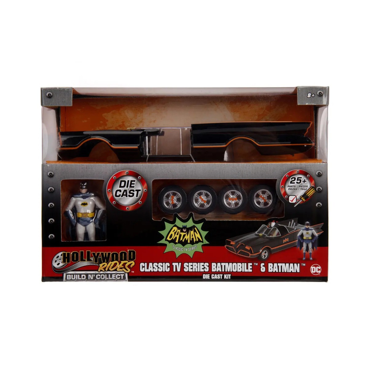 Jada Toys - Hollywood Rides - Build N'collect 1966 Classic TV Series Batmobile 1/24 Diecast Model Kit