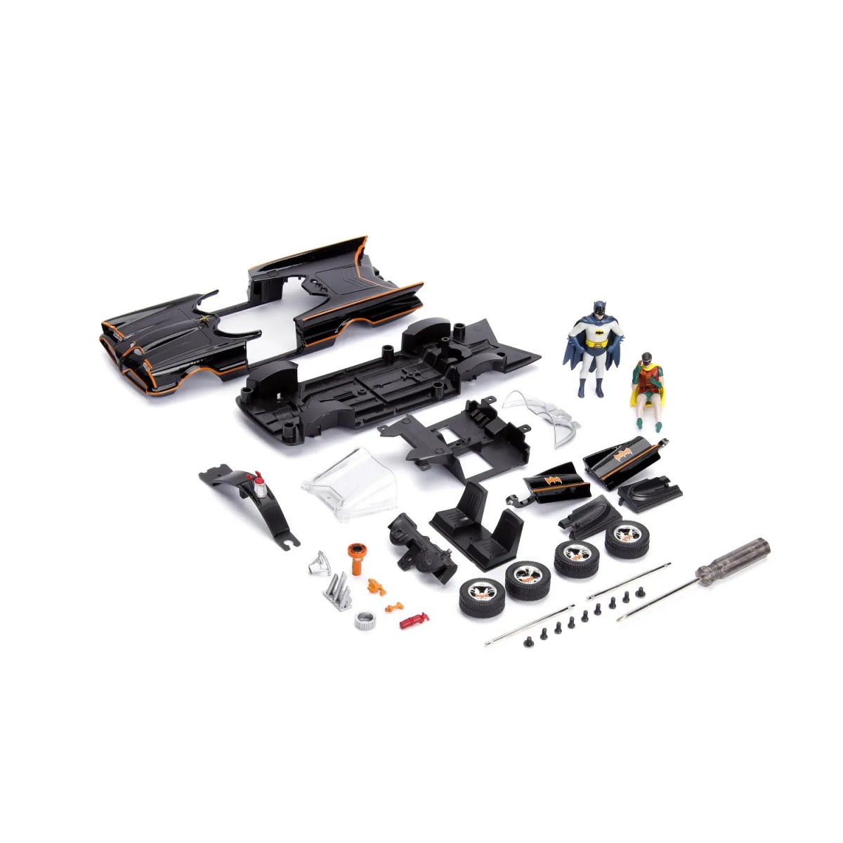 Jada Toys - Hollywood Rides - Build N'collect 1966 Classic TV Series Batmobile 1/24 Diecast Model Kit