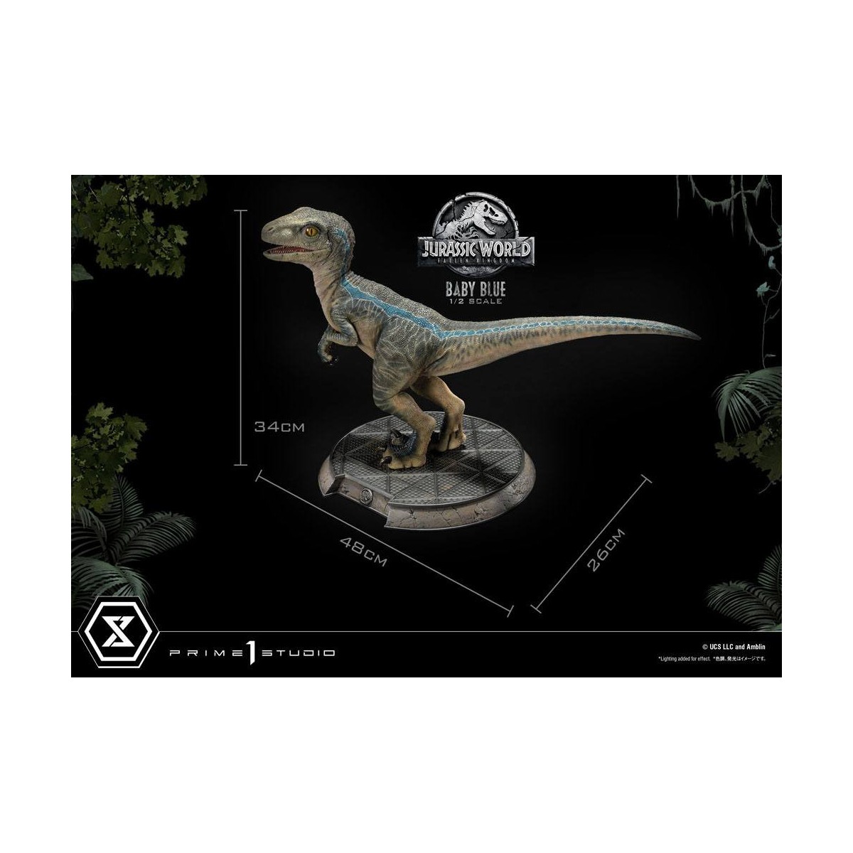 Prime 1 Studio - Jurassic World: Fallen Kingdom - Estatua Baby Blue 1/2 Escala