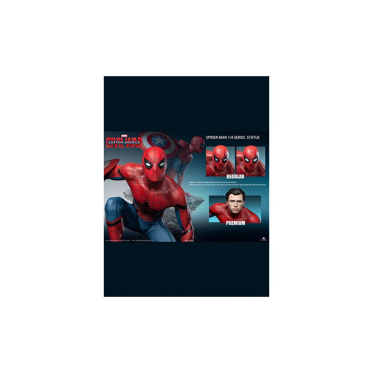Queen Studios - Spider-Man 1/4 estatua Edición Normal - Capitán América: Civil War