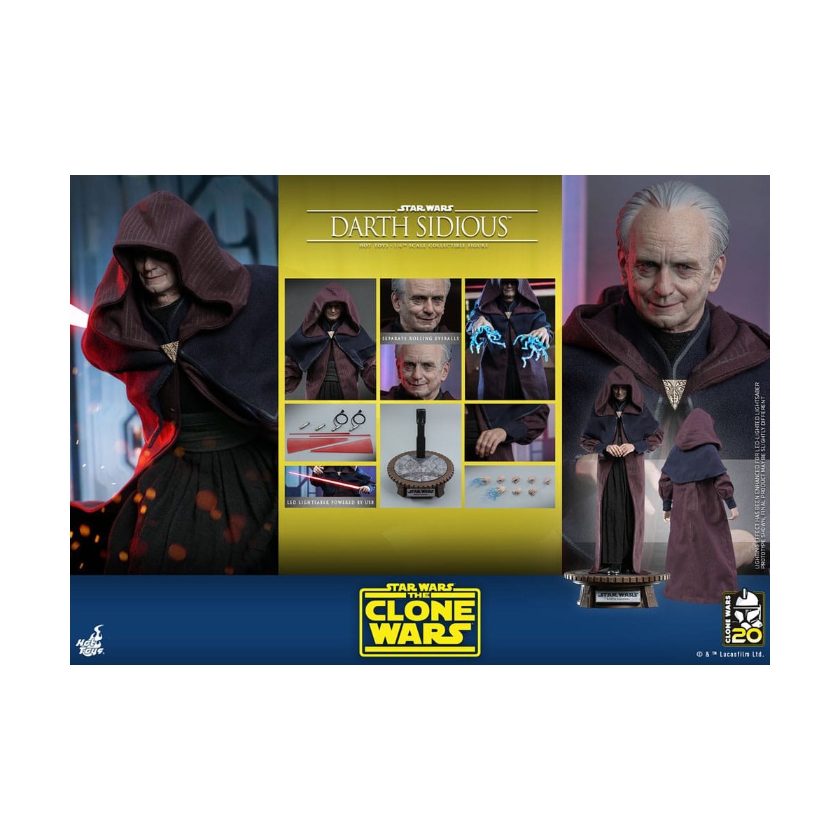 Hot Toys Star Wars - Darth Sidious - The Clone Wars 1/6