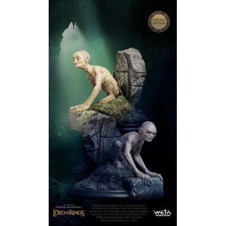 Weta - El Señor de los Anillos estatuilla Gollum y Sméagol en Ithilien - LOTR