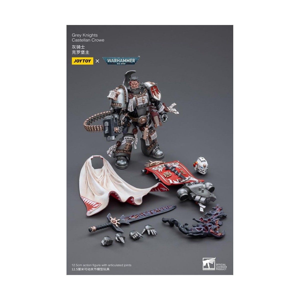 JoyToy Marines Espaciales - Caballeros Grises - Castellan Crowe 1/18 - Warhammer 40K