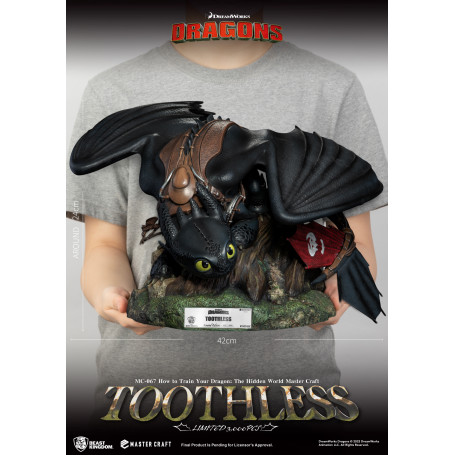 Beast Kingdom - Cómo entrenar a tu dragón: El mundo oculto Master Craft Toothless - Dragones desdentados 3: El mundo oculto.