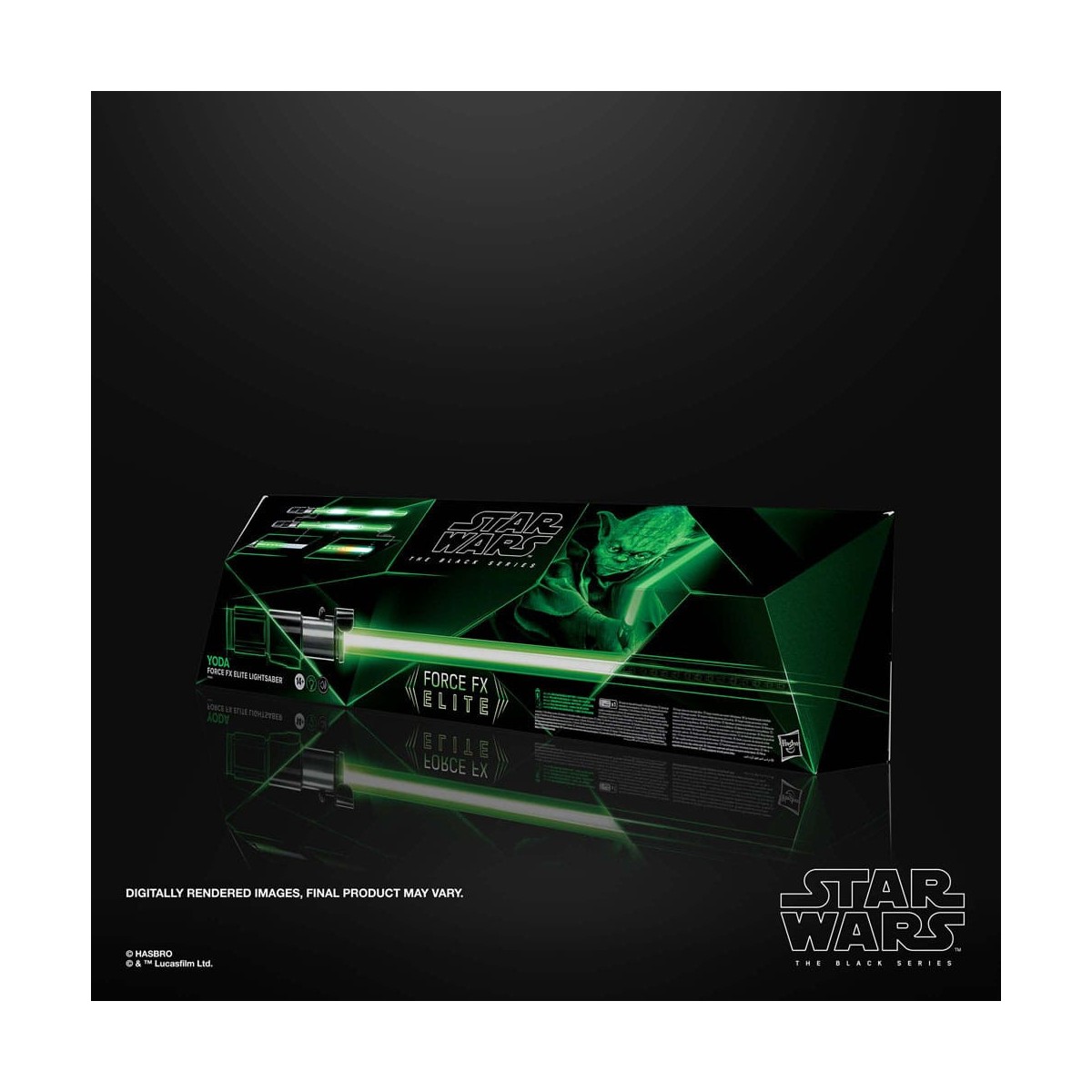 Hasbro - Sable láser Yoda Force Fx - Negro Serie Replica Elite