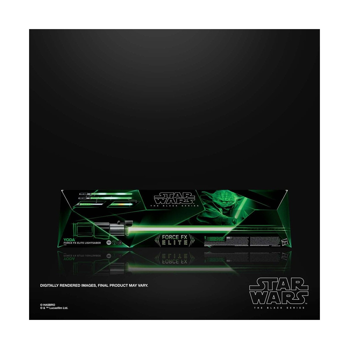 Hasbro - Sable láser Yoda Force Fx - Negro Serie Replica Elite