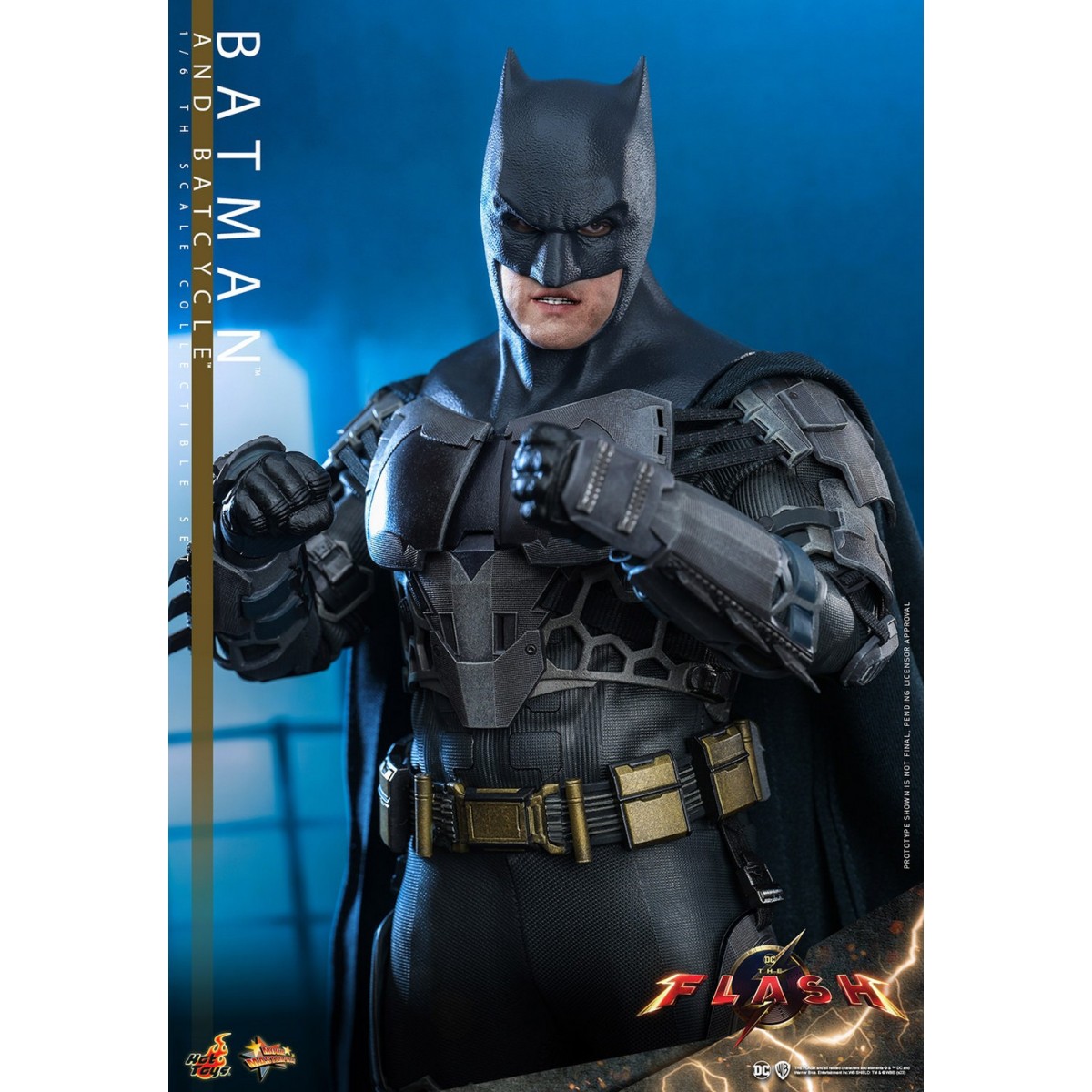 Hot Toys - DC Comics - Batman (Affleck) y Batcycle 1:6 Escala Figura Set The Flash - Movie Masterpiece 1/6