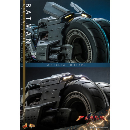 Hot Toys - DC Comics - Batman (Affleck) y Batcycle 1:6 Escala Figura Set The Flash - Movie Masterpiece 1/6