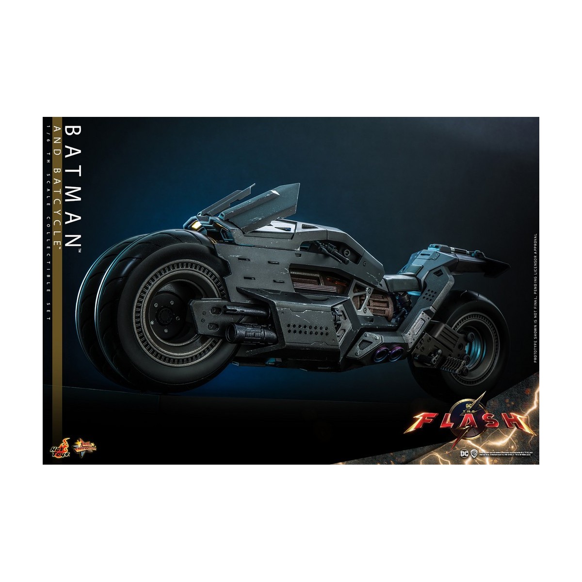 Hot Toys - DC Comics - Batman (Affleck) y Batcycle 1:6 Escala Figura Set The Flash - Movie Masterpiece 1/6