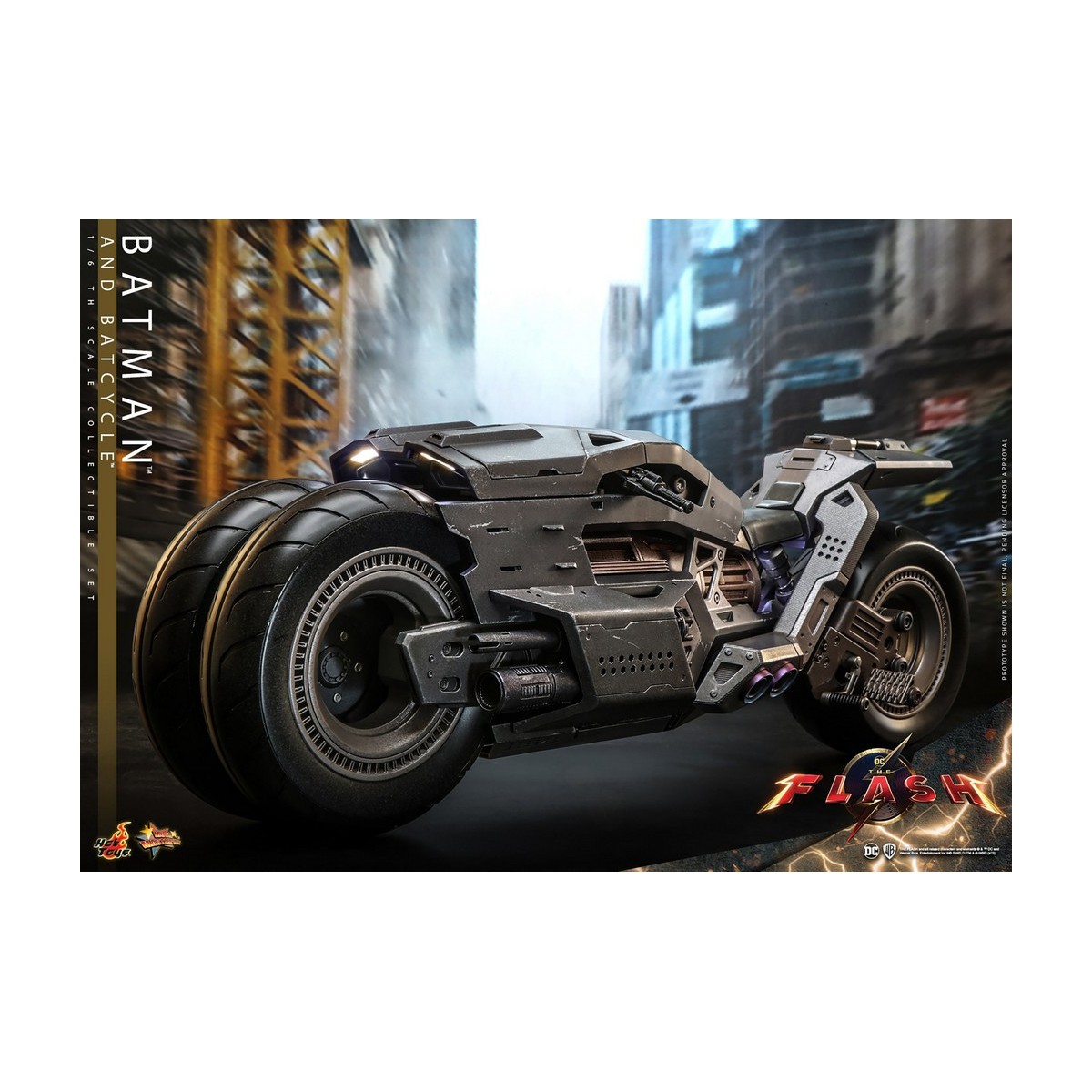 Hot Toys - DC Comics - Batman (Affleck) y Batcycle 1:6 Escala Figura Set The Flash - Movie Masterpiece 1/6