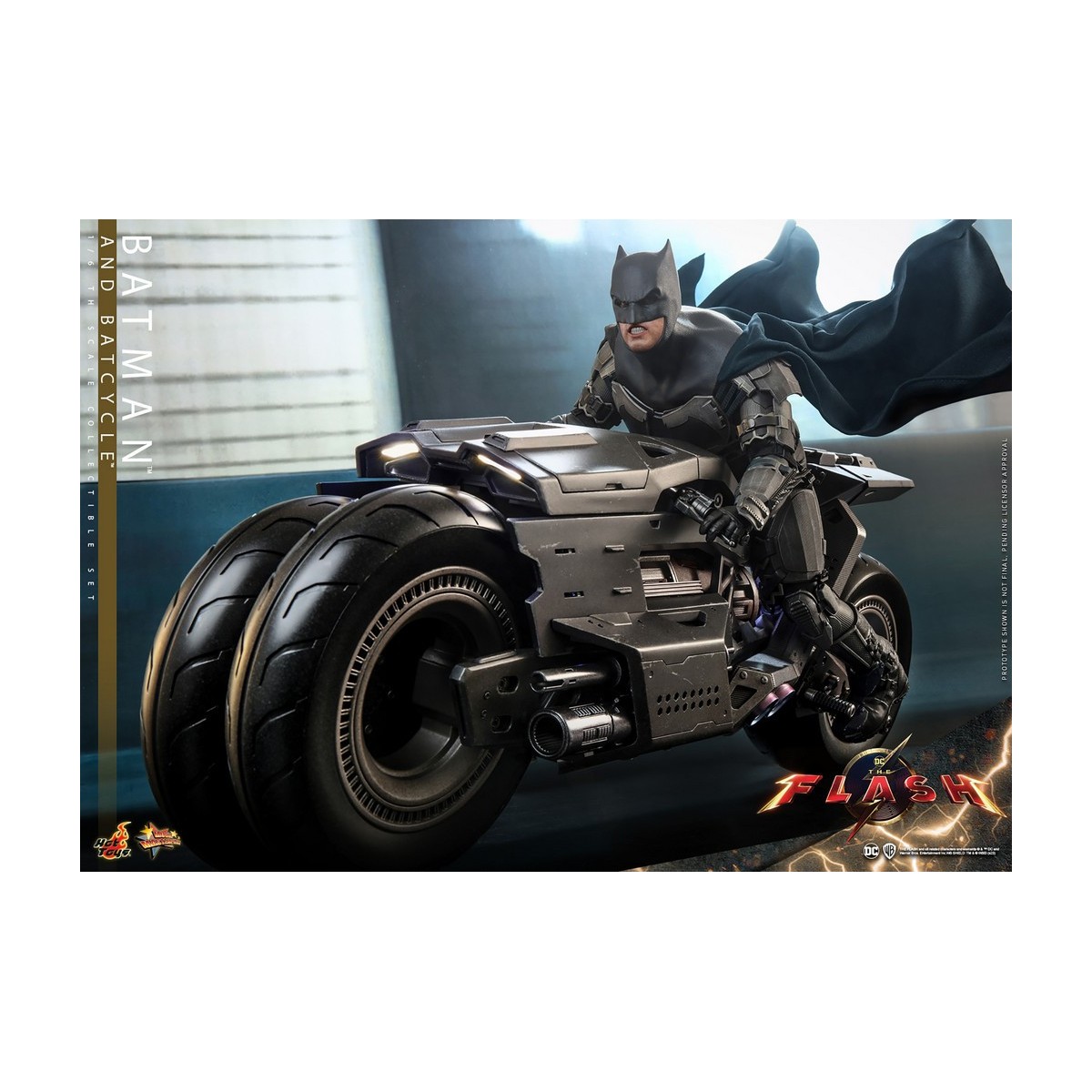 Hot Toys - DC Comics - Batman (Affleck) y Batcycle 1:6 Escala Figura Set The Flash - Movie Masterpiece 1/6