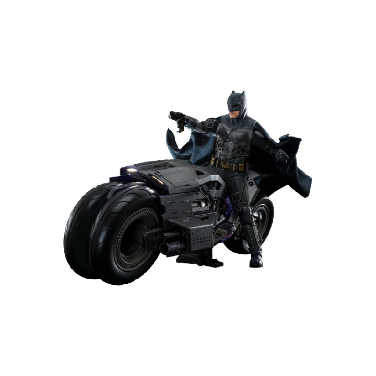 Hot Toys - DC Comics - Batman (Affleck) y Batcycle 1:6 Escala Figura Set The Flash - Movie Masterpiece 1/6