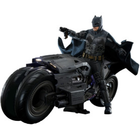 Hot Toys - DC Comics - Batman (Affleck) y Batcycle 1:6 Escala Figura Set The Flash - Movie Masterpiece 1/6