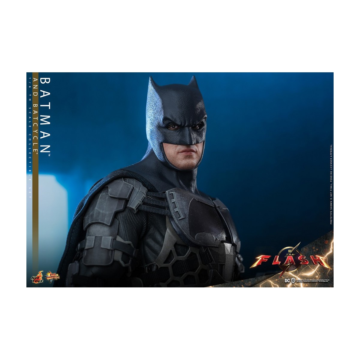 Hot Toys - DC Comics - Batman (Affleck) y Batcycle 1:6 Escala Figura Set The Flash - Movie Masterpiece 1/6