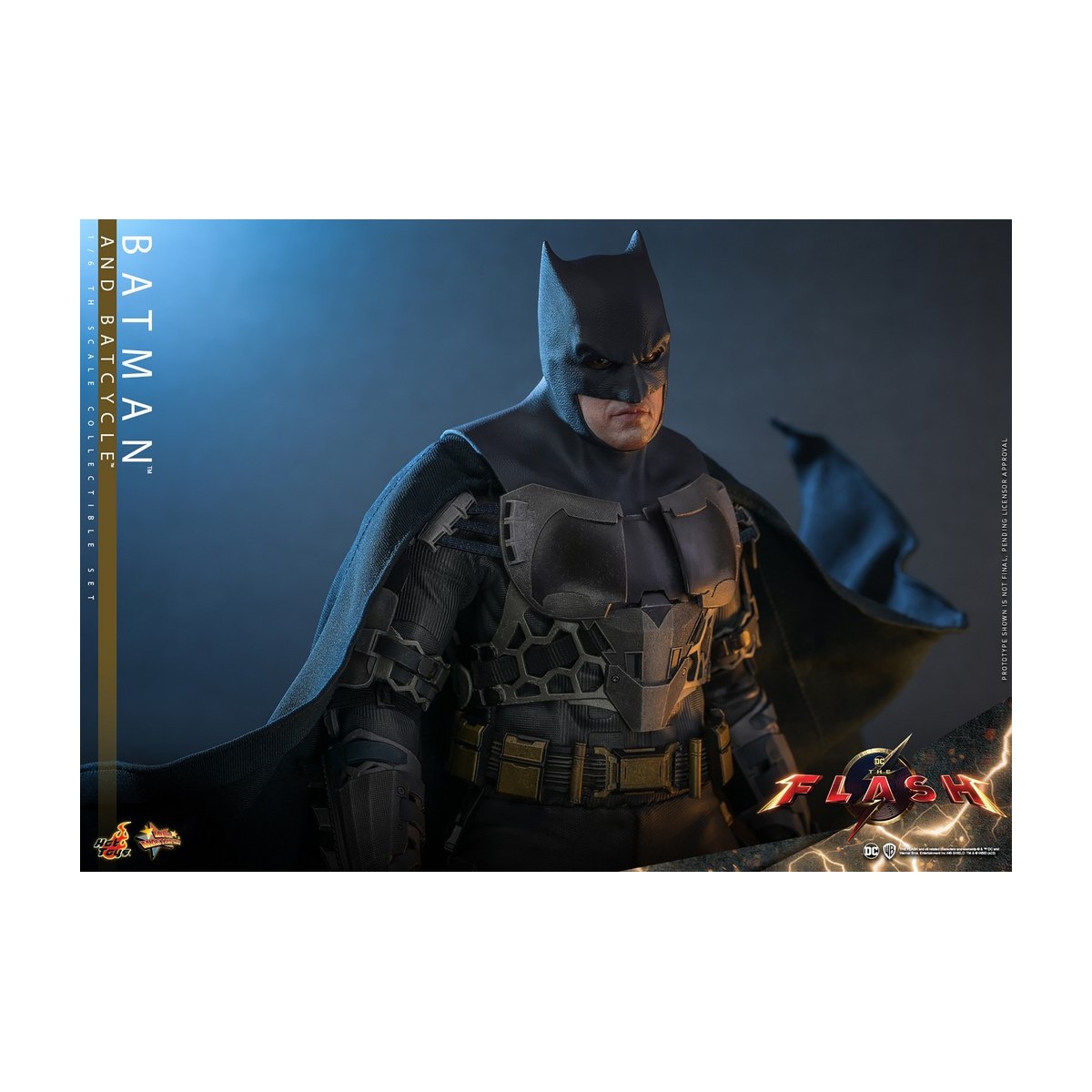 Hot Toys - DC Comics - Batman (Affleck) y Batcycle 1:6 Escala Figura Set The Flash - Movie Masterpiece 1/6