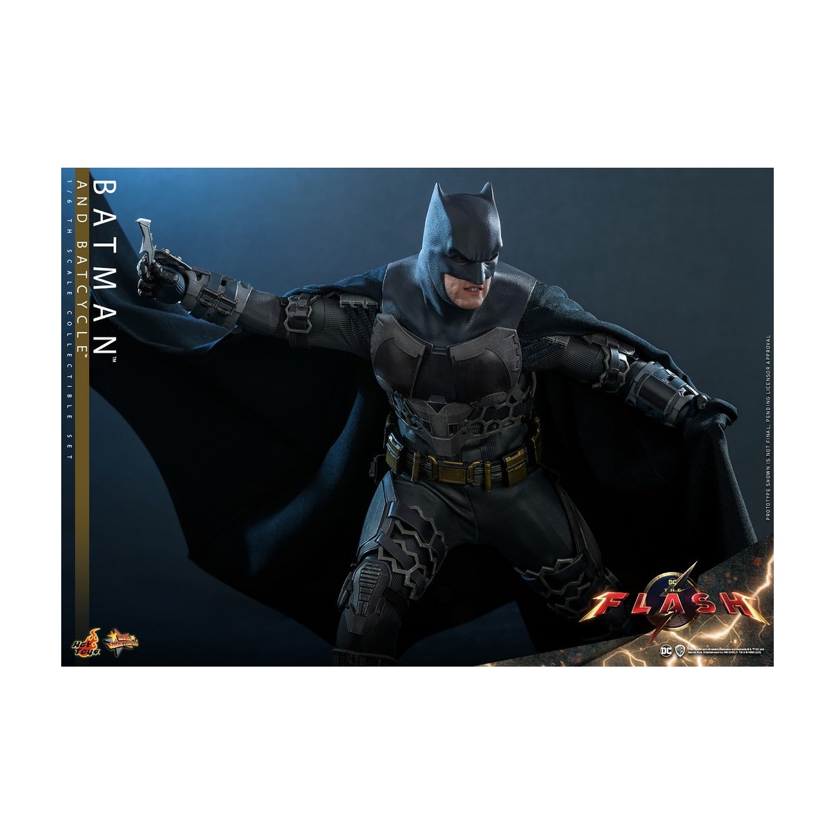Hot Toys - DC Comics - Batman (Affleck) y Batcycle 1:6 Escala Figura Set The Flash - Movie Masterpiece 1/6