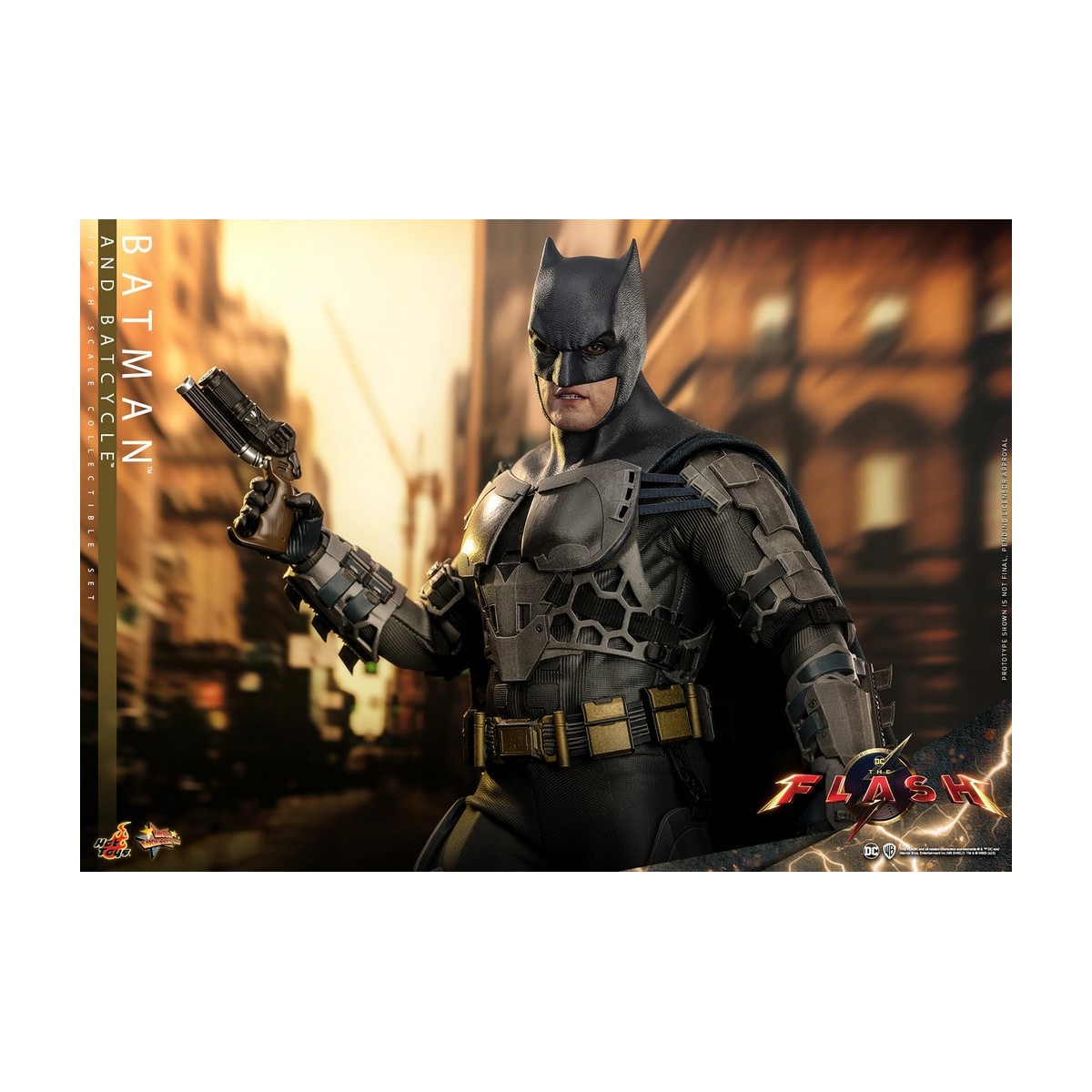 Hot Toys - DC Comics - Batman (Affleck) y Batcycle 1:6 Escala Figura Set The Flash - Movie Masterpiece 1/6